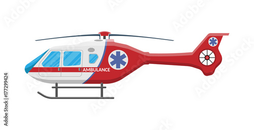 Fotomural Ambulance helicopter Medical evacuation helicopter