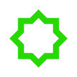 Islamic star octagonal shape vector
