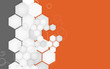 Business brochure cover design template. Vector. Orange Background