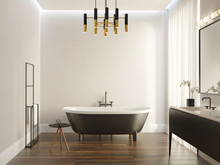 Black And White Modern Luxury Bathroom