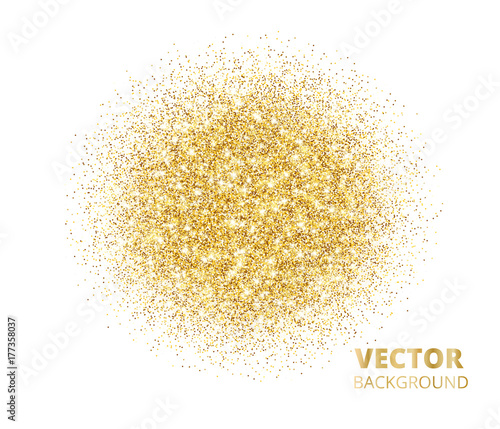 Sparkling background, golden glitter explosion Poster Mural XXL
