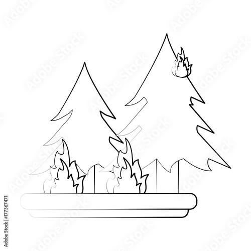 20+ Inspiration Drawing Forest Fire Sketch | The Campbells Possibilities