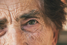 Eye Closeup Of Senior Woman