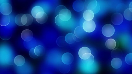 Wall Mural - blue bokeh background created by neon lights. 4k
