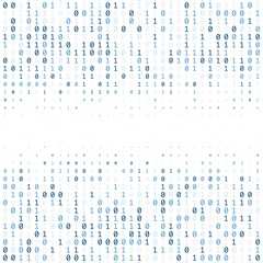 Wall Mural - Binary code digital technology background made with zeros and ones