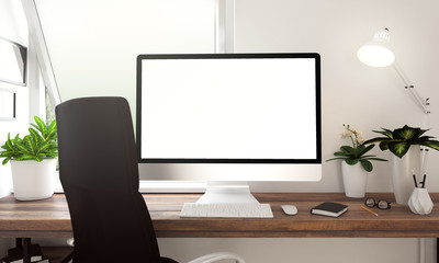 Wall Mural - computer white screen window