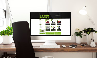 Wall Mural - computer cyber monday window