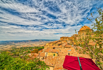 Canvas Print - view of Volterra