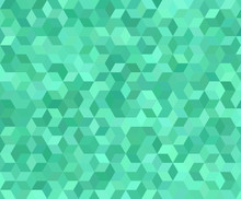 Teal 3d Cube Mosaic Pattern Background Design