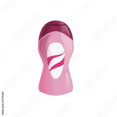 Fotografía Trendy cartoon pink bottle with shampoo or shower gel