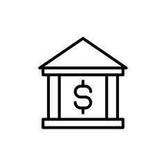 Poster - Modern bank line icon. 