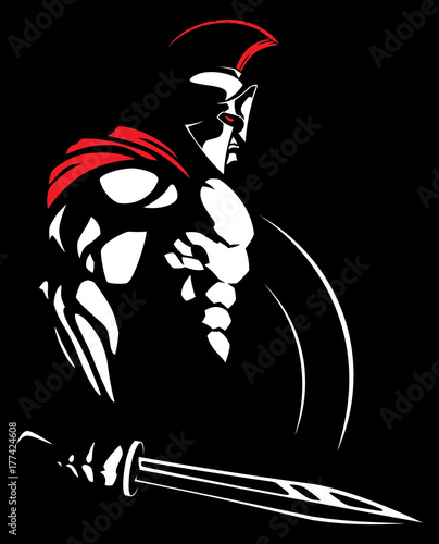 Dekoracja na wymiar  spartan-2-ilustracja-spartanskiego-wojownika