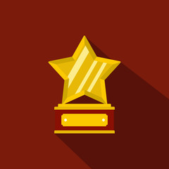 Sticker - Star award icon vector flat