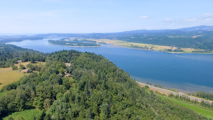 Sticker - Aerial view of Columbia river gorge in Oregon, USA