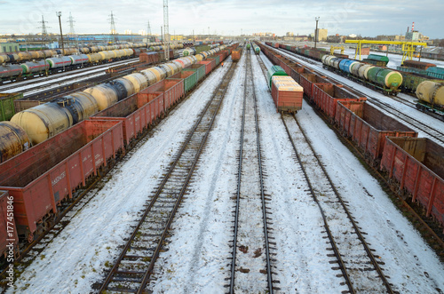 Zdjęcie XXL Węzeł kolejowy miasta.
