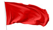 Red flag on flagpole