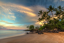 Po'olenalena Beach Sunrise. Long Exposure Of This Beautiful And Idyllic Beach At Dawn. Located On The South Shore Of Maui, Hawaii