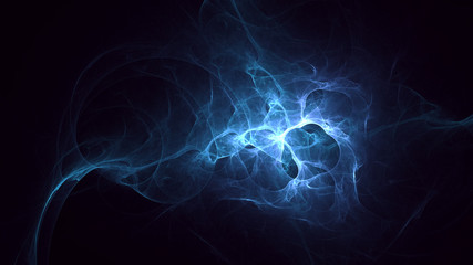 3D rendering abstract fractal light background