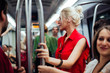 © lumina/Stocksy - Blonde Woman on the Subway