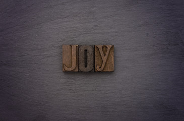 Sticker - Joy Spelled Out in Type Set