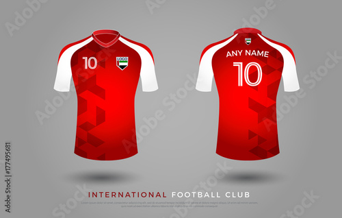 red and white jersey