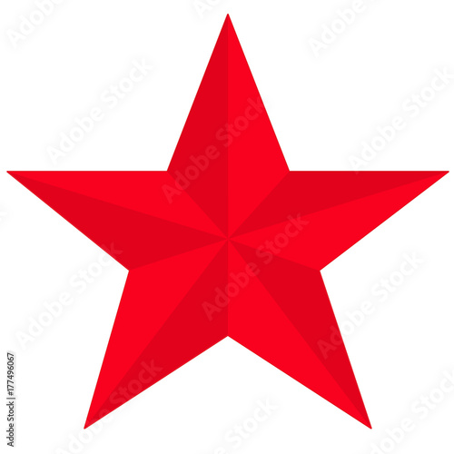 étoile 5 Branches Rouge Avec Contour Buy This Stock