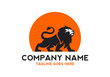 unique lion logo illustration