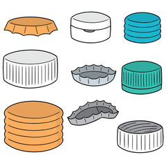 Poster - vector set of bottle cap