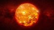 red dwarf star in a star field 
