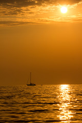 Sunset over Ionian sea, Lefkada, Greece