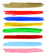 © Richard Laschon - Vector watercolor grunge brush strokes set  in colors
