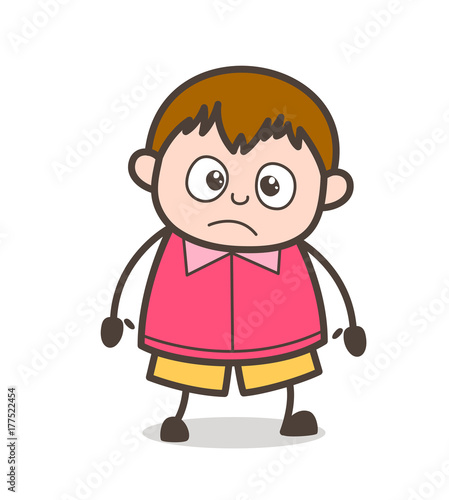 Shocked Facial Expression Cute Cartoon Fat Kid Illustration Buy This Stock Vector And Explore Similar Vectors At Adobe Stock Adobe Stock