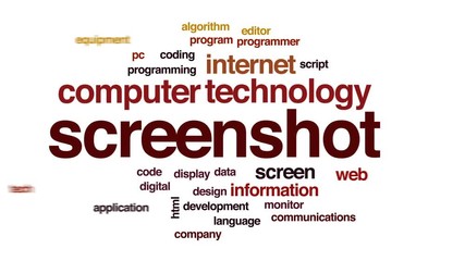 Wall Mural - screenshot animated word cloud, text design animation.