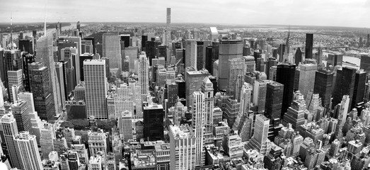 Fototapete - Manhattan Panoramic Aerial View