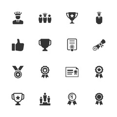 Poster - Awards and Achievements Icons - Blue Version