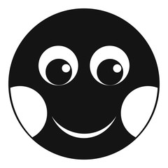 Smile icon vector simple