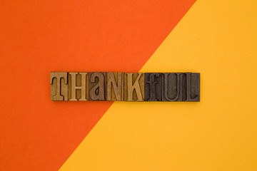 Wall Mural - Orange and Yellow Simple Background with Thanksgiving Themed Type
