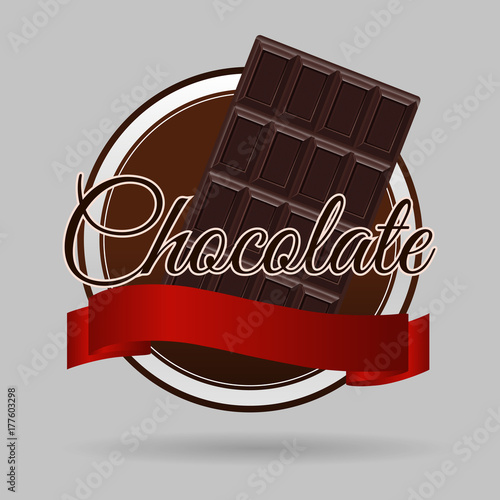 Plakat Wektorowa ilustracyjna etykietka czekoladowy wektor eps 10