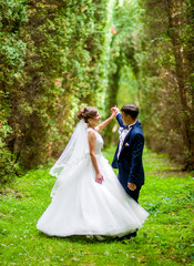  A wonderful couple walking in the woods