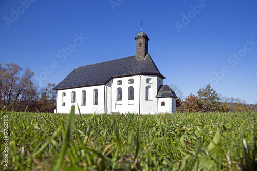 Fotografie, Obraz St. Sebastianskapelle - Kleine Wies - Wertach - Allgäu - Kirche
