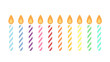 Colorful birthday candles vector