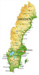 Sweden relief map