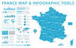 France Map - Info Graphic Vector Illustration