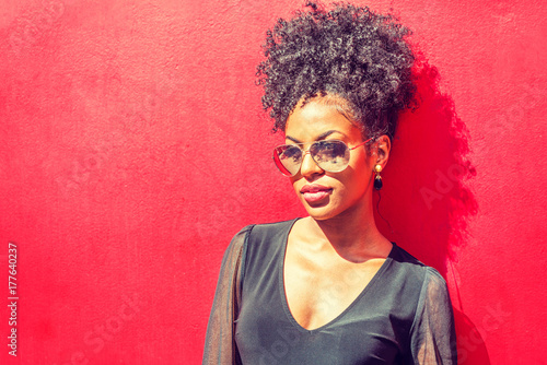 Fényképezés Portrait of Young African American Woman in New York