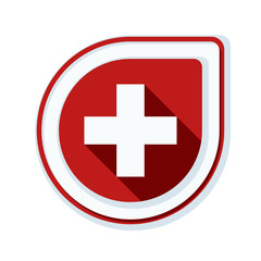 switzerland button illustration