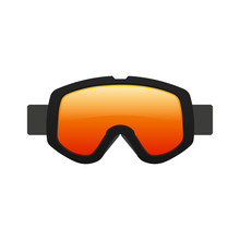 Snowboard  Goggles Vector Illustration.