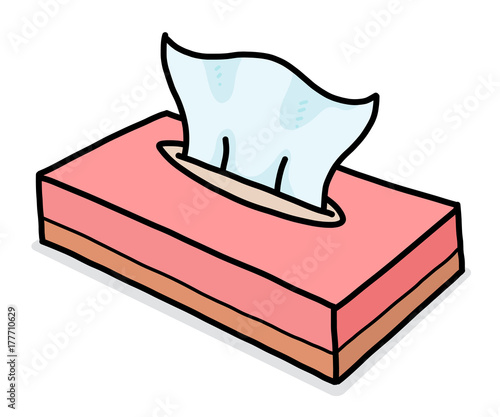 Tissue Box Cartoon Vector And Illustration Hand Drawn Style Isolated On White Background Buy This Stock Vector And Explore Similar Vectors At Adobe Stock Adobe Stock