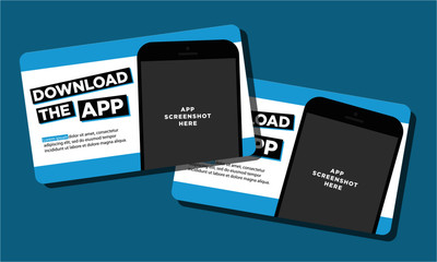 Download The App Sticker with Phone and Screenshot Space