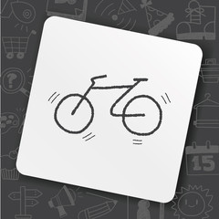 Poster - doodle bicycle