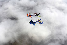 Skydivers In The Sky